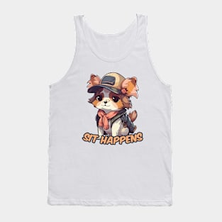 A cute dog wearing street fashion Tank Top